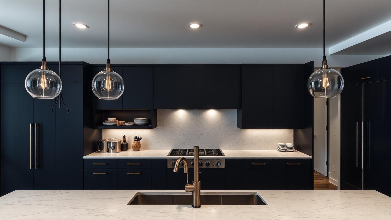 Dark modern kitchen